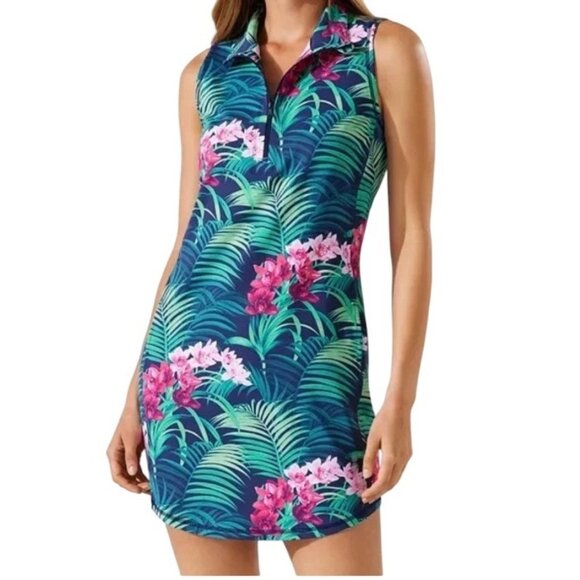 Tommy Bahama Womens Florida Fauna Island Zone Tropical Mini Dress Size L - Picture 1 of 6